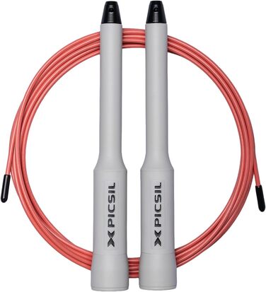 Стрибковий скакалка PICSIL Sphinx: регульована, з алюмінієвими ручками, для крос-тренінгу, фітнесу та Double Unders (білий)