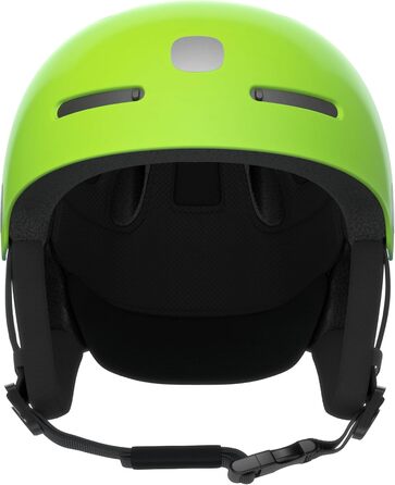 Дитячий лижний шолом POCito Auric Cut MIPS з LED, легкий, регульований, флуоресцентний жовто-зелений, розмір M-L (55-58 см), захист MIPS, вентиляція
