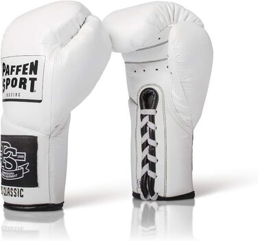 Боксерські рукавички Paffen Sport PRO Classic для змагань, шнурівка, білі, 10 унцій