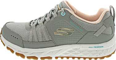 Черевики для активного відпочинку Skechers Escape Plan для жінок, 38 EU, оливковий колір, шкіра, сітка, світло-рожева окантовка