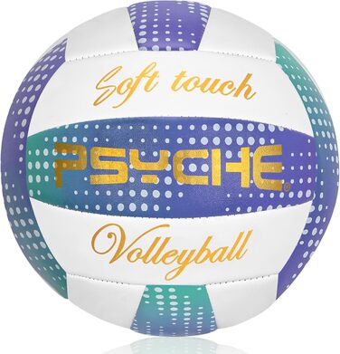 Волейбольний м'яч Wuzfully Kinder Soft Touch для пляжу та залу, розмір 5 (фіолетовий)
