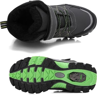 Зимові черевики TARELO для дітей, непромокаючі зимові черевики, черевики для снігу, унісекс, утеплені туристичні черевики, сірі, розмір 32-39