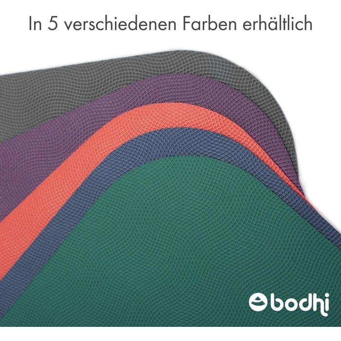 Йога-мат Bodhi ECO PRO XL 200×60×0,4 см, натуральний каучук, антисліп, екологічний, для йоги та пілатесу, океан