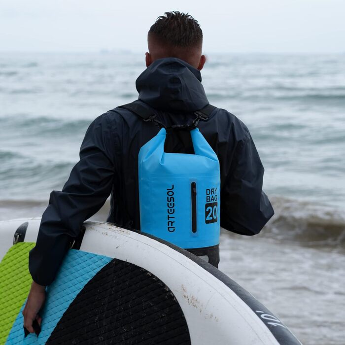 Водонепроникний мішок-сумка Dry Bag 5L, 10L, 20L, 30L для каякінгу, риболовлі, рафтингу та інших водних активностей (блакитний)