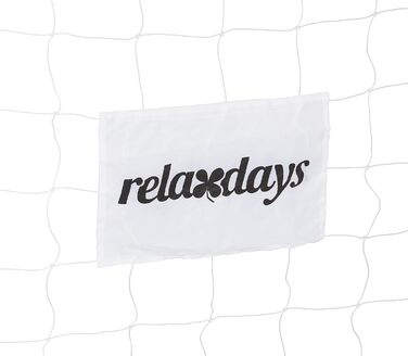 Футбольні ворота XXL Relaxdays для саду, для дітей і дорослих, металеві, великі, 200x300x90 см, білі-чорні