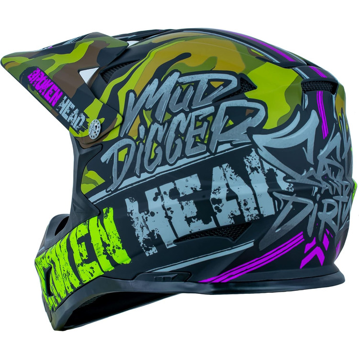 Шолом Broken Head Mud Digger Fullface для даунхілу та маунтінбайку, MTB, BMX, DH, велосипедний, розмір L (59-60 см)