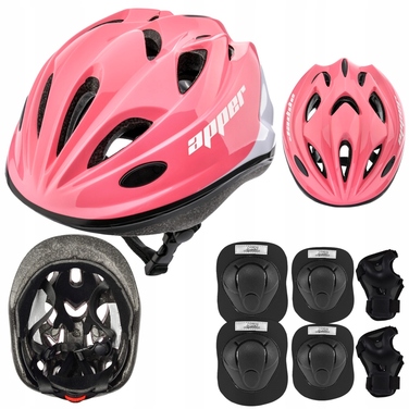 Регульований велосипедний шолом та комплект захисту для роликів, велосипеда та скейта, розмір S