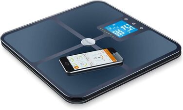 Діагностичні ваги Beurer BF 950 White з Bluetooth, вимірювання жиру, води, м'язів і кісткової маси, підрахунок калорій і BMI, додаток