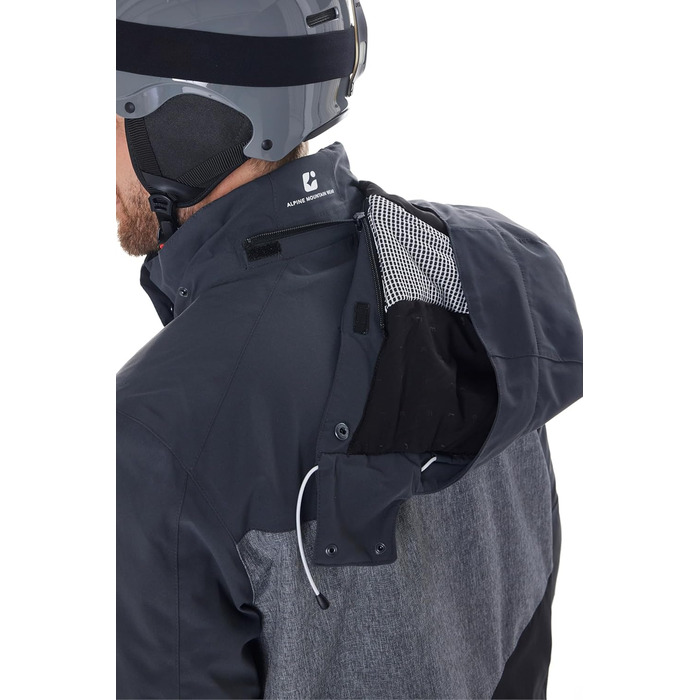 Killtec KSW 45 Mn - чоловіча/жіноча куртка для катання на лижах з капюшоном та снігозахистом, темно-антрацитова