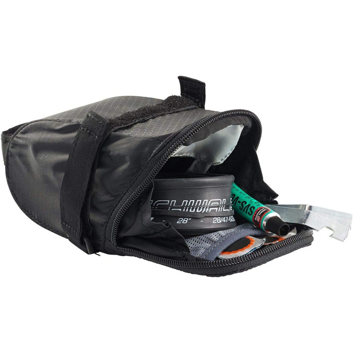 Сумка під сідло для велосипеда VAUDE Race Light XL, чорна, кріплення на липучці, універсальний розмір