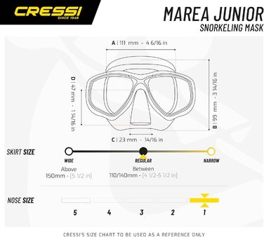 Дитяча маска для плавання Cressi Marea Jr та трубка Top, універсальний розмір, синя, для підводного плавання та снорклінгу