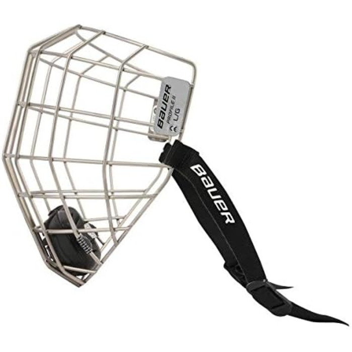 Захисна хокейна маска BAUER PROFILE II, срібляста, розмір L