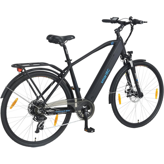 Електровелосипед smartEC Trek-28H 250Вт для чоловіків, 28 дюймів, Li-Ion акумулятор 36В/13Аг, задній мотор, запас ходу 90 км, до 25 км/год, для міста та туризму