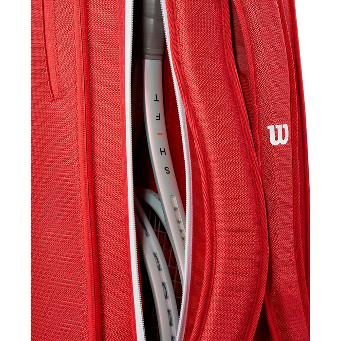 Сумка для тенісу Wilson Super Tour Red 2025 - для 2 ракеток, червоно-біла
