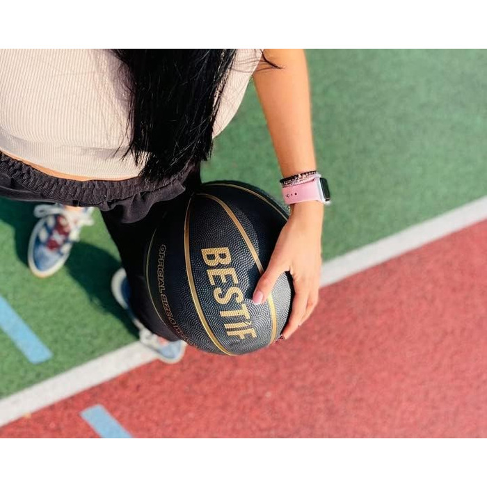 Баскетбольний м'яч BESTIF розмір 5/7 для дітей та дорослих. NBA, тренування, indoor/outdoor, чорний/золотий