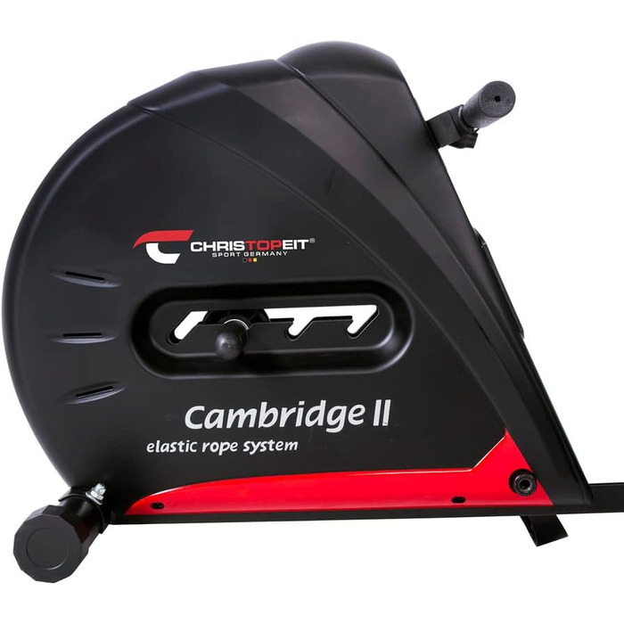 Гребний тренажер Christopeit Sport Cambridge II Black з килимком для підлоги