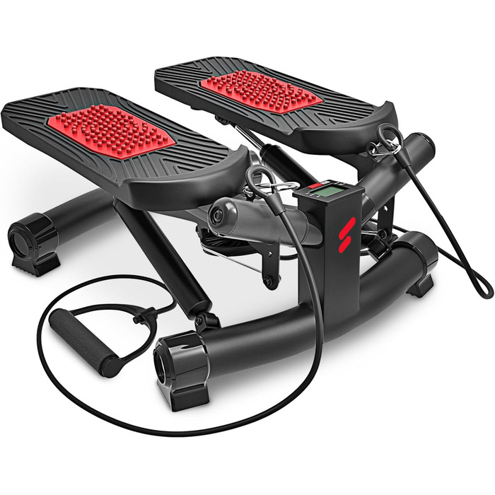 Степпер Sportstech STX300 Up-Down-Twister з тросами та дисплеєм – 2в1 (обертання та бічний крок) для ефективних тренувань. Регульований опір, тренажер для дому, німецька якісна марка STX300 сірий