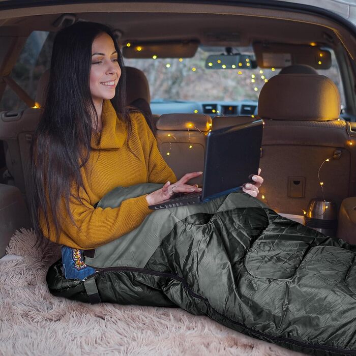 Спальний мішок Yarmiene 3-4 сезони, для дорослих та дітей, чорний+сірий