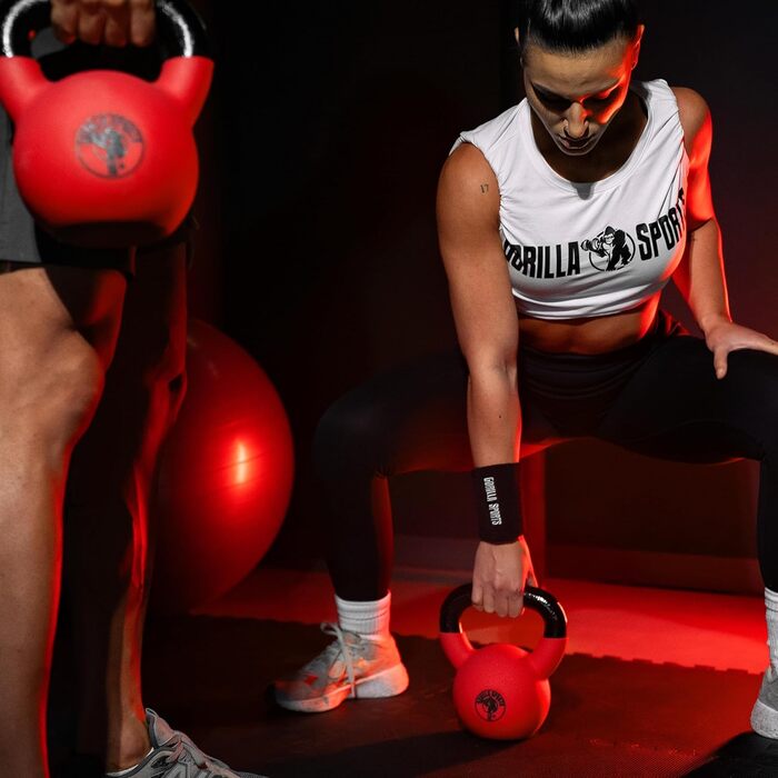 Гіря GORILLA SPORTS® 2-32 кг - Чавунна з неопреновим покриттям для фітнесу та силових тренувань