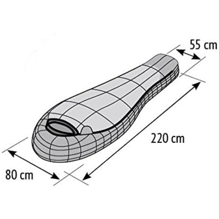 Спальний мішок ALEXIKA Nord Unisex, червоно-сірий, 80x220x55 см, 9227.0106