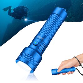 Ліхтар підводний ORCATORCH ORCA7 3000 люмен, синій - для дайвінгу, спелеології, технічного дайвінгу (до 150м, IP68, SOS-режим)