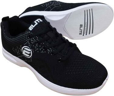 Жіноче взуття для боулінгу ELITE Comfort - універсальні підошви, ультралегка сітка, спортивний стиль (37 EU, Чорний)