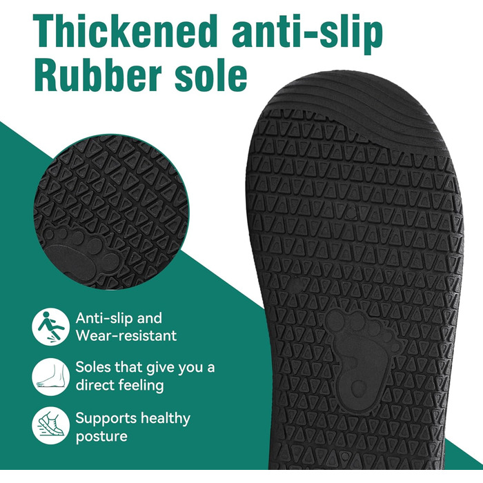 Босижні кросівки для жінок та чоловіків, мінімалістичні босижні взуття з широкою передньою частиною та нульовим перепадом, легкі дихаючі кросівки для фітнесу, хайкінгу, бігу та повсякденного носіння 40 EU широкі чорні 1125