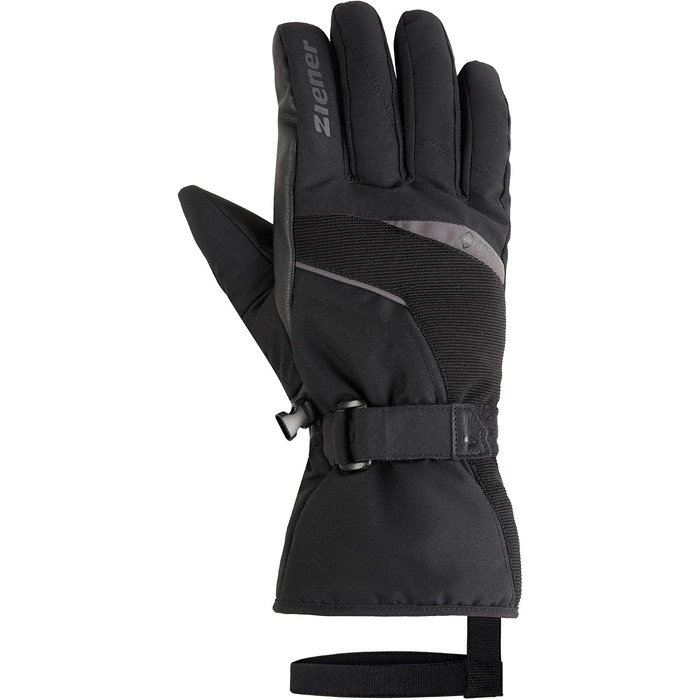 Чоловічі гірськолижні рукавички Ziener GALERIUS-Z з мембраною Gore-Tex, чорні, розмір 10