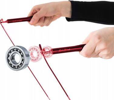 Скакалка Fizyo зі сталі, для швидкого стрибкування, регульований до 330 см, для фітнесу та тренувань (Червоний)