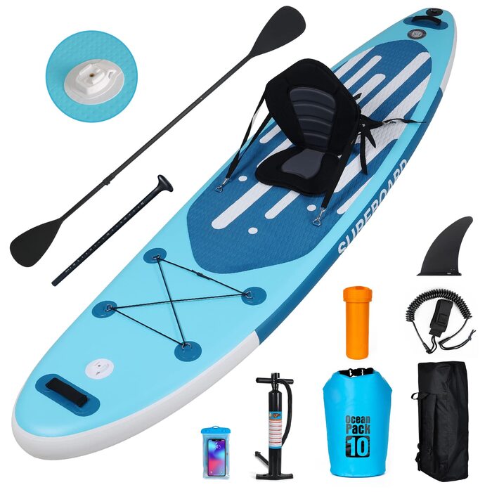 SUP дошка надувна YUSING 11' (335x76x16.5 см), рожева, комплект: весло, насос, рюкзак, ліш, сумка, до 150 кг