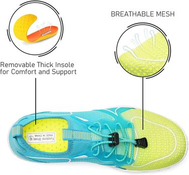 Взуття для плавання та водних видів спорту WateLves: чоловіче та жіноче, для серфінгу, дайвінгу, гімнастики, фітнесу. Розміри 40 EU. Кольори: блакитний, жовтий