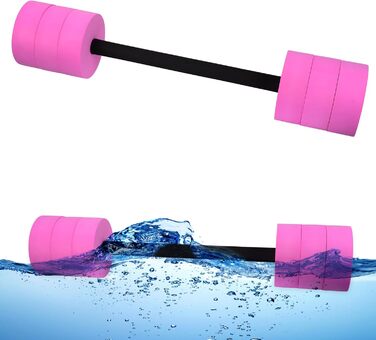 Водні гантелі BOOSTEADY для аквафітнесу: короткі та довгі, рожеві та блакитні