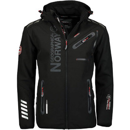 Штани Softshell Geographical Norway Royal для чоловіків, водонепроникні, з капюшоном, для активного відпочинку (Чорний, XXL)