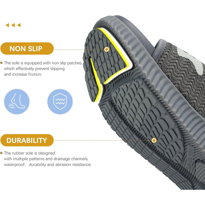 Спортивні сандалі KuaiLu жіночі з м'якою устілкою, ортопедичні для підтримки підошви, літні відкриті босоніжки для активного відпочинку та прогулянок (Сірі, 39 EU)