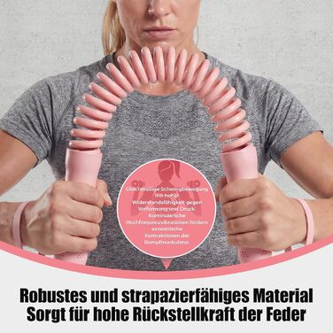 Битва-мотузка без мотузки для домашніх тренувань, ропелесс бітва-мотузки з 4 x 50 г вагами та сумкою для зберігання, важені ропелесс бітва-мотузки для HIIT, силових та кардіо тренувань, рожевий