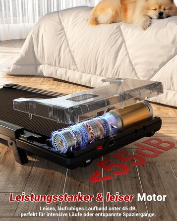 Бігова доріжка Superun Walking Pad з ухилом 6%, для дому, з додатком, до 136 кг, чорна. Швидкість до 12 км/год