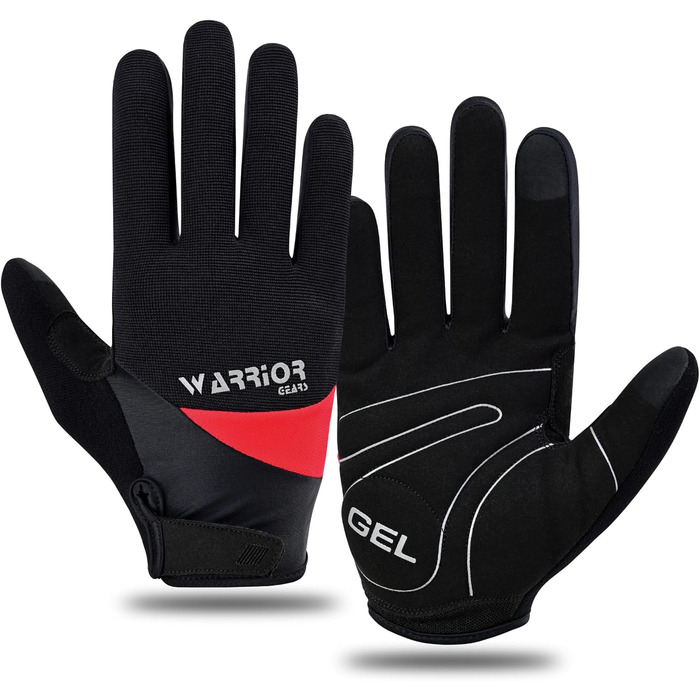 Велосипедні рукавички Habfinger для чоловіків, червоні/бежеві (XXL), неслизьке покриття, короткі