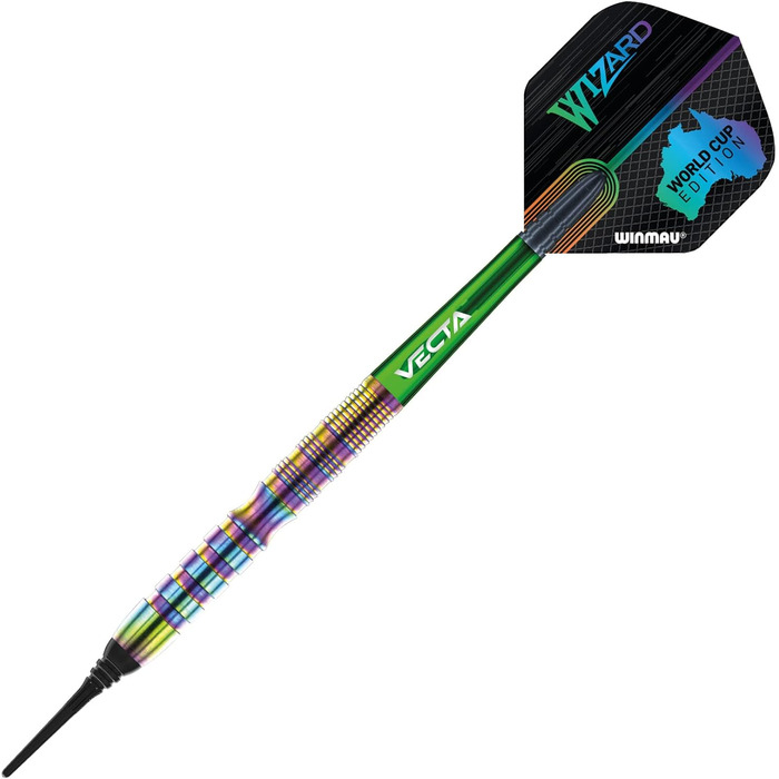Дартс WINMAU Simon Whitlock Urban World Cup, 20 г, професійні софт-тип вольфрамові дротики з крилами і стрижнями (хвилі)