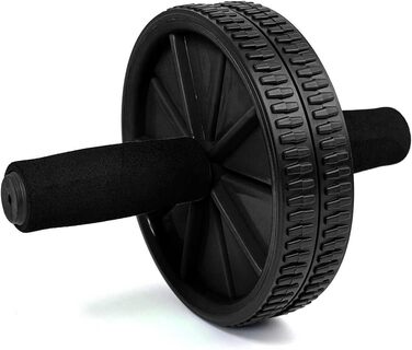 Колесо для пресу OcioDual з ручкою, тренажер для дому, AB Wheel (чорний)