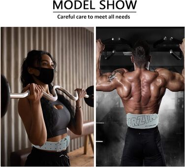 Лляний пояс для важкої атлетики для жінок з підтримкою попереку 10,2 см для пауерліфтингу та присідання (Великий, Білий)