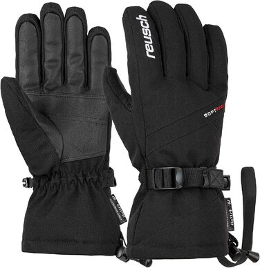 Чоловічі лижні рукавички Reusch Outset R-Tex XT з ремінцем на зап'ясті, водонепроникною мембраною, теплі, чорні/білі, розмір 9
