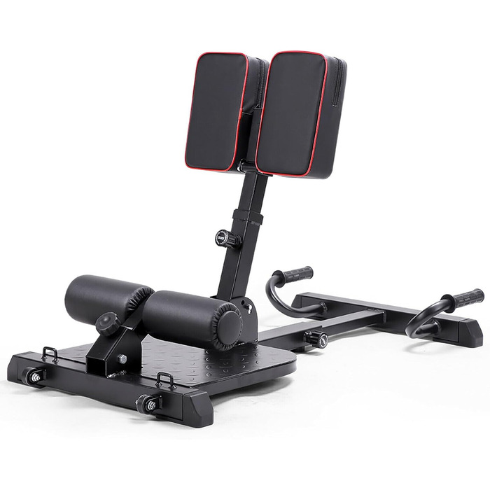 Мультифункціональна фітнес-лава Leikefitness Deluxe 8400 для дому, глибока Sissy-присідання, чорна