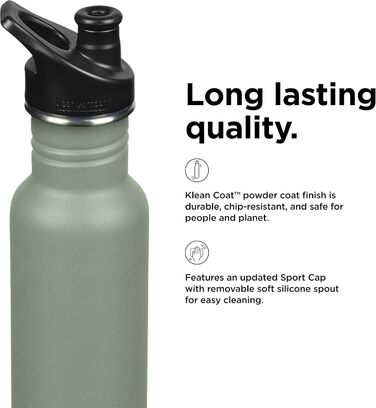 Пляшка для води Klean Kanteen Classic Narrow 532 мл, нержавіюча сталь, синя