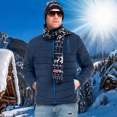 Чоловіча зимова куртка Nebuus GRAFFITY (темно-синій, кобальт, розмір S)