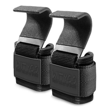 Навантажувальні петлі для важкої атлетики Zughilfen, фітнесу та пауерліфтингу, чорні. Підходять для чоловіків та жінок, для силового тренування, кросфіту та важкої атлетики.