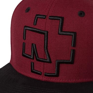 Кепка-снэпбек Rammstein бордового кольору, універсальний розмір