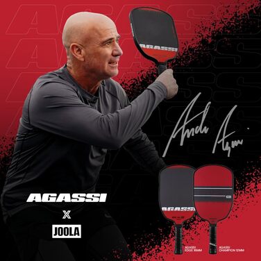 Піклбол ракетка Joola Agassi x Graf з фібергласовою поверхнею, чемпіонська, 12 мм