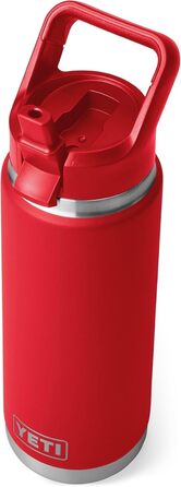 Термобутилка YETI Rambler C з трубочкою, вакуумна, нержавіюча сталь, 769 мл, червона