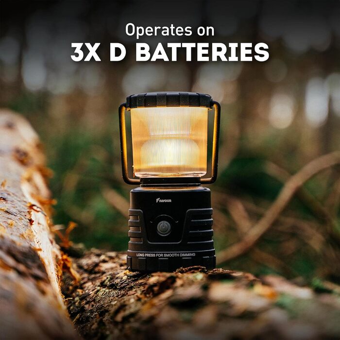 LED ліхтар для кемпінгу Favour Adventurer 1300 Lumen, IP64, регулювання яскравості, змінна колірна температура, акумуляторний, зелений