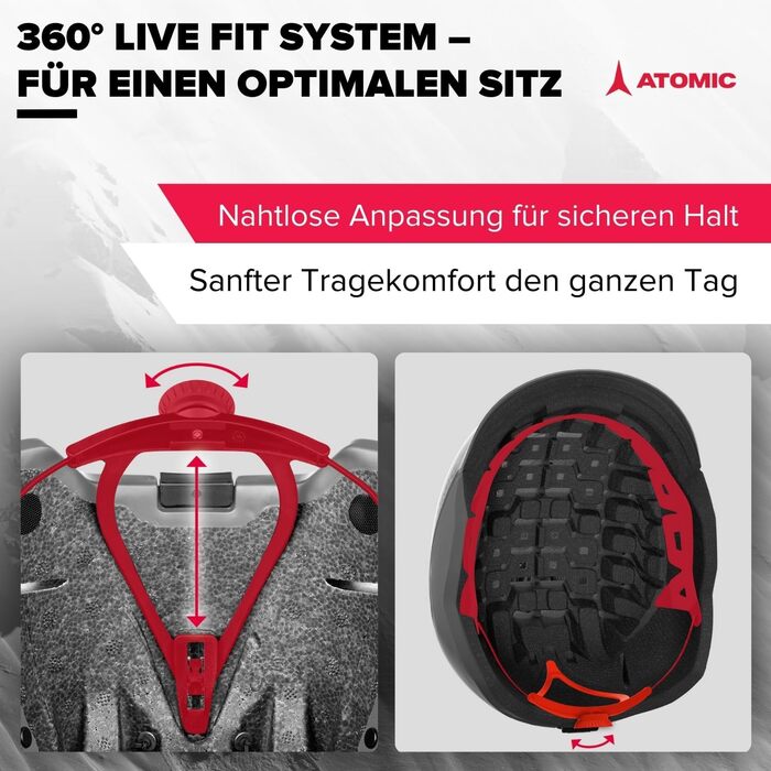 Шолом Atomic Revent Lite для гірськолижного спорту та сноубордингу, чорний, 59-63